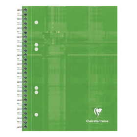 Cahier reliure intégrale 16x21cm 160p ligné perfo. 6 trous