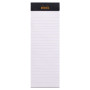 Bloc agrafé Rhodia BLACK N°8 7,4x21cm 80f ligné 80g