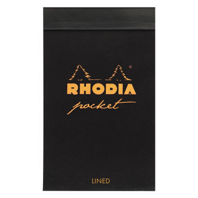 Blocs Pocket Rhodia 0&B 7,5x12cm 40f ligné 80g en présentoir de 20 pcs
