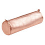 CUIRISÉ Trousse cuir Ronde Ø5,5x22cm Cuivre