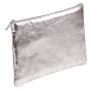 CUIRISÉ Trousse cuir Plate 11x22cm Argent