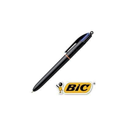 Bic Stylo à bille 4 Couleurs PRO, pointe moyenne rétractable