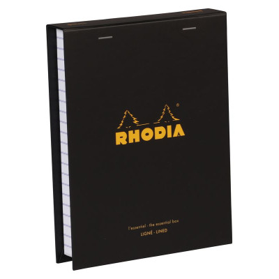 Coffret Rhodia l'essentiel BLACK ligné (4 blocs agrafés ligné +2 crayons)