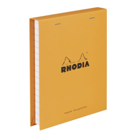 Coffret Rhodia l'essentiel ORANGE ligné (4 blocs agrafés ligné +2 crayons)