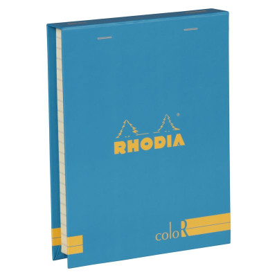 Coffret Rhodia coloR TURQUOISE (3 blocs agrafés coloR ligné +2 crayons)