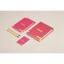 Coffret Rhodia coloR FRAMBOISE (3 blocs agrafés coloR ligné +2 crayons)