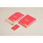 Coffret Rhodia coloR COQUELICOT (3 blocs agrafés coloR ligné +2 crayons)