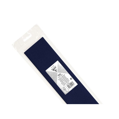 Rouleau de papier crépon 75% 2,50x0,50m bleu marine