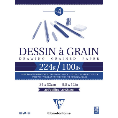 Bloc dessin grain Fin 24x32 20F 224g