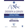 Bloc dessin grain Fin A4 20F 224g