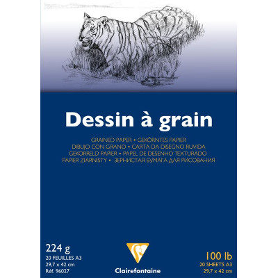 Bloc dessin grain Fin A3 20F 224g
