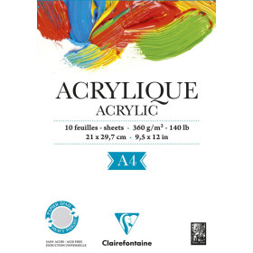 Bloc Acrylique DIN A4 10F 360g