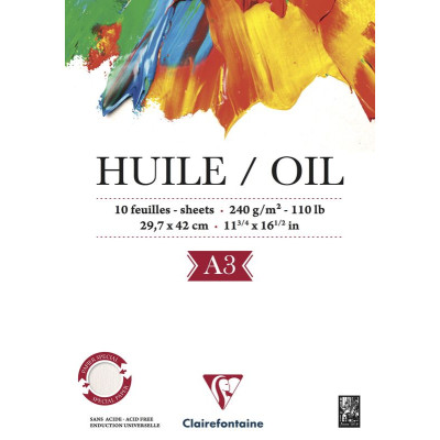 Bloc Huile DIN A3 10F 240g