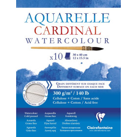 Bloc Cardinal collé 2 Grains 30x40cm