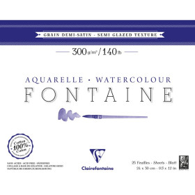 Bloc Fontaine 1/2 satiné 24x30 25F 300g C4 côtés