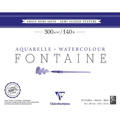 Bloc Fontaine 1/2 satiné 24x30 25F 300g C4 côtés
