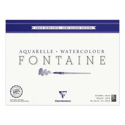 Bloc Fontaine 1/2 satiné 30x40 25F 300g C4 côtés