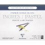 Bloc Ingres-Pastel collé 24x30 25F 130g blanc