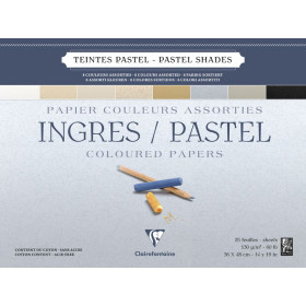 Bloc Ingres collé 36x48 25F 130g Pastel ass