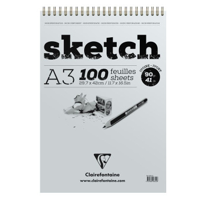 Bloc Sketch croquis RI A3 100F 90g ivoire