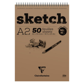 Bloc Sketch croquis RI A2 50F 90g blanc