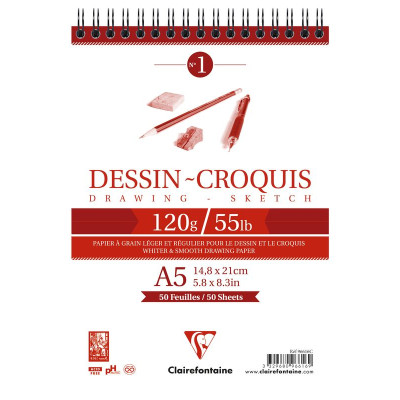 Bloc dessin RI A5 50F 125g
