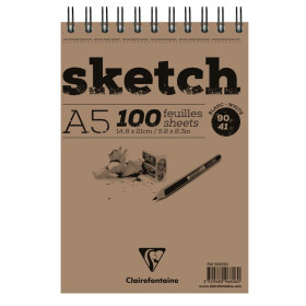 Bloc Sketch croquis RI A5 100F 90g blanc
