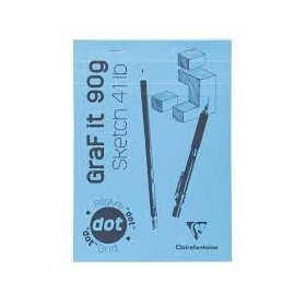 Bloc GraFiT A5 80F 90g Bleu°71 Dot