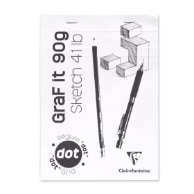 Bloc GraFiT A4 80F 90g Blanc°63 Dot