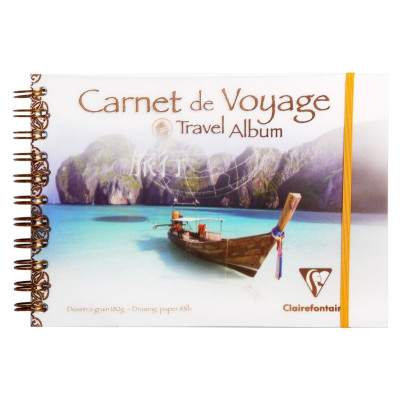 Carnet voyage PP A5 30F dessin 180g Bateau