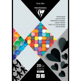 Bloc Loisirs papier noir A4 20F 120g