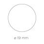 Boite 200F GOMMETTES ROND D19MM COUL ASS