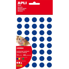 GOMMETTS COULEURS ASSORT.12PTE