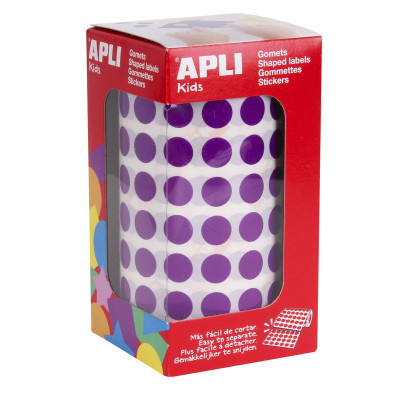GOMMETTES ROND MAUVE 10,5 ROUL