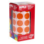 GOMMETTES ROND ORANGE 20 ROUL