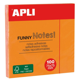 NOTES 75X75 ORANGE VIF