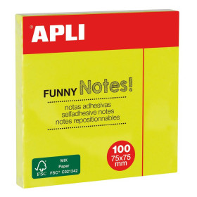 NOTES 75X75 JAUNE VIF