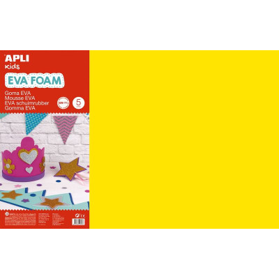 MOUSSE EVA JAUNE 400X600X2MM 1F