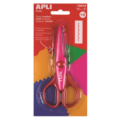 CISEAUX CRÉATIFS DENTÉE ROSE 13CM      OB