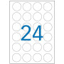 P20F 480 Etiquettes POLYESTER ARGENT DIAM40