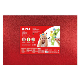 MOUSSE EVA ROUGE PAILLET 400X600X2MM 1F