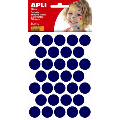 P. 6F GOMMETTES ROND DIAM 20MM BLEU
