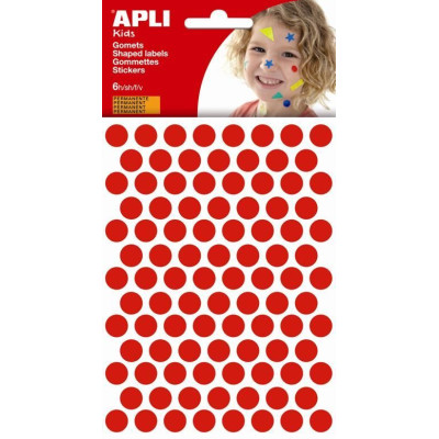 P. 6F GOMMETTES ROND DIAM 10,5MM ROUGE