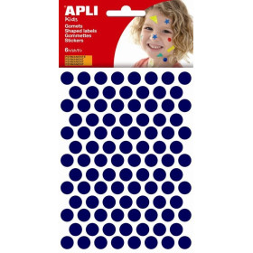 P. 6F GOMMETTES ROND DIAM 10,5MM BLEU