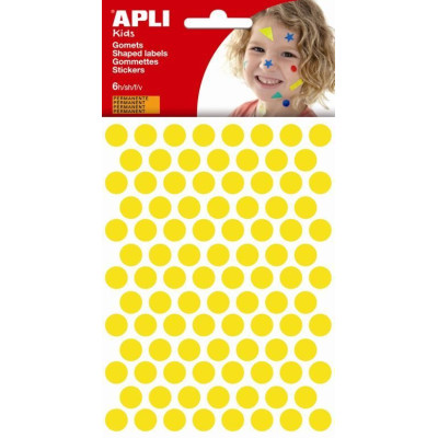 P. 6F GOMMETTES ROND DIAM 10,5MM JAUNE