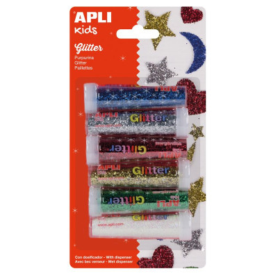 B. PAILLETTES POUDRE 6 TUBES COUL ASS  OB
