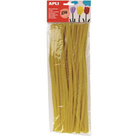 SACH 50 CHENILLES JAUNE 30CM