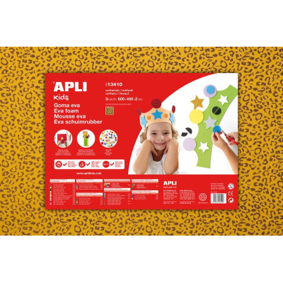 MOUSSE JAUNE IMP LEOPARD 400X600X2MM 1FOB