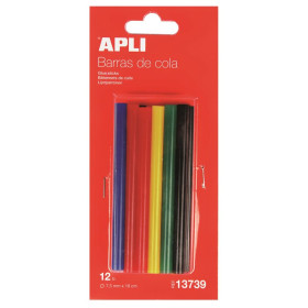 RECH. PISTOLET COLLE COULEUR 7,5MM 12U