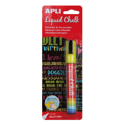 MARQUEUR CRAIE LIQ EFFACABLE 5,5MM JAUNE